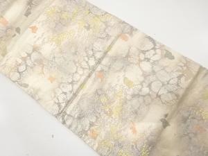 アンティーク　石畳に笹・箔散らし模様織り出し袋帯（材料）